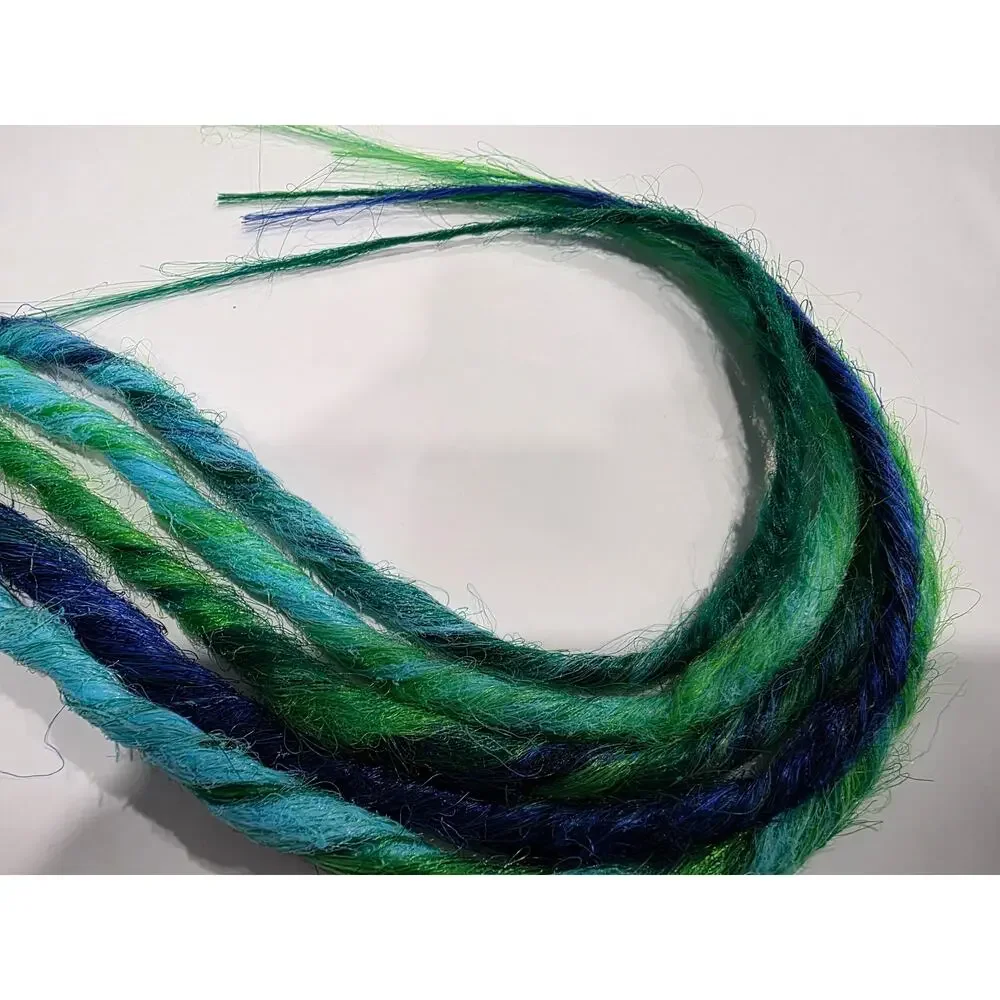 Clip in Synthetic Dreads Dreadlocks Hair Extensions Blue Green Blends Swirls